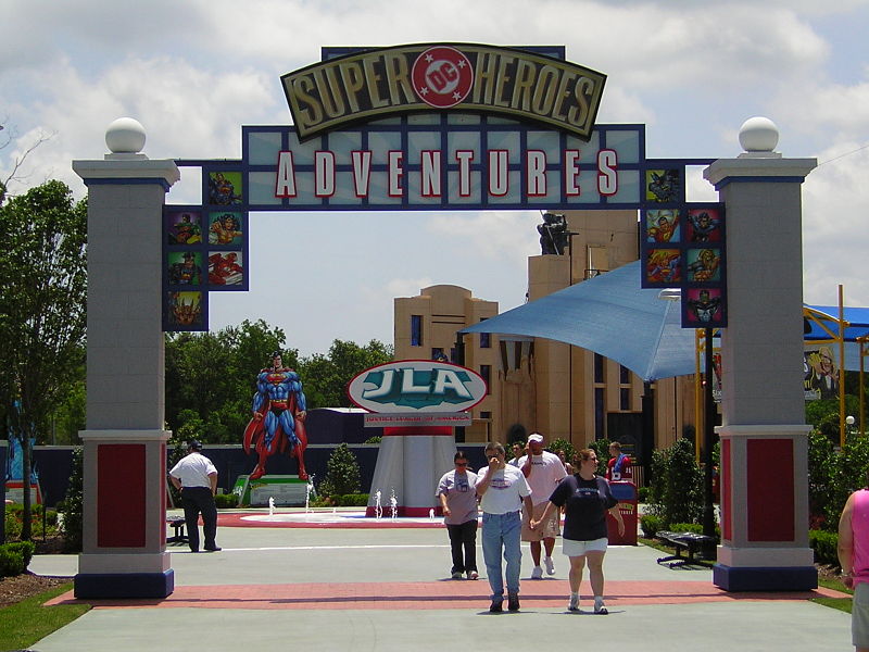 File:Six Flags New Orleans - Entrance to Super Heroes Adventures.jpg