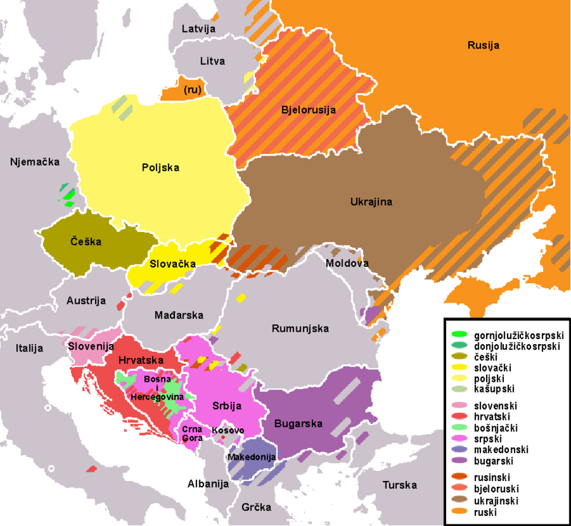 VODEĆI RUSKI SLAVIST OTKRIVA INTRIGANTNE DETALJE O STVARNOM PORIJEKLU HRVATA 'Hrvati i Srbi ni u pradavna vremena nisu bili isto pleme!' - Page 2 800px-Slavic_languages_hr