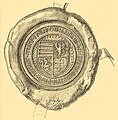 Drawing of the seal with the coat of arms