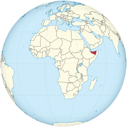 Somaliland on the globe (de-facto) (Africa centered).svg