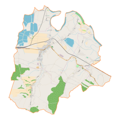 Mapa konturowa gminy Spytkowice, blisko centrum u góry znajduje się punkt z opisem „Spytkowice”