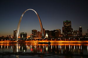 Downtown St. Louis skyline from the east