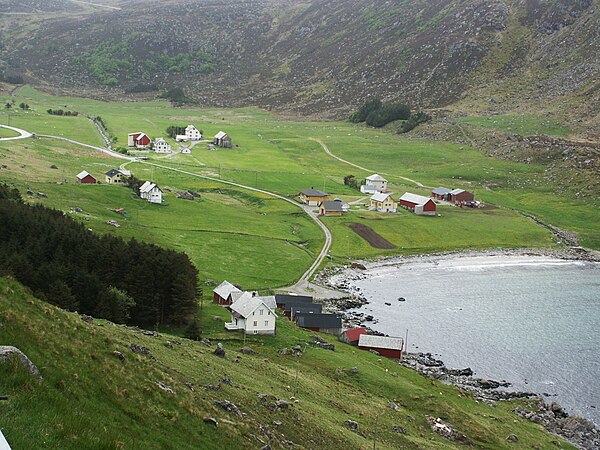 The village of Årvik on the Stad peninsula