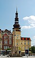 English: An old town hall and a plague column in Ostrava, Czech Republic. Czech: Stará radnice a morový sloup v Ostravě.