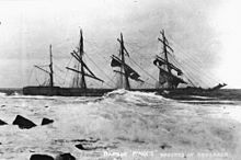 Barque Pindos wrecked at Coverack StateLibQld 1 149459 Pindos (ship).jpg