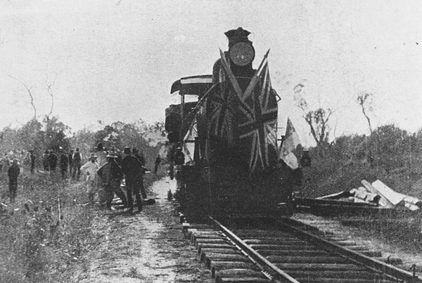 Regal visit to Goondiwindi including the first official train at Inglewood, 1907