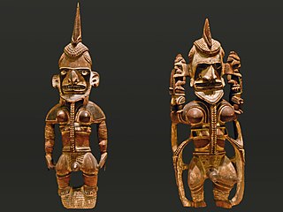 Uli figure wooden statue from New Ireland in Papua New Guinea