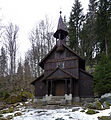 Čeština: Kaple Panny Marie u obce Stožec v okrese Prachatice, Jihočeský kraj. English: Chapel of the Virgin Mary in the municipality of Stožec, Prachatice District, South Bohemian Region, Czech Republic.