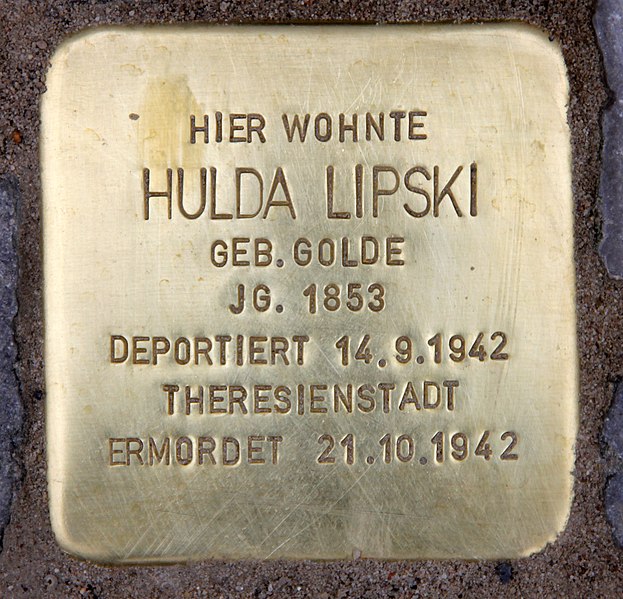 File:Stolperstein Nassauische Str 24 (Wilmd) Hulda Lipski.jpg