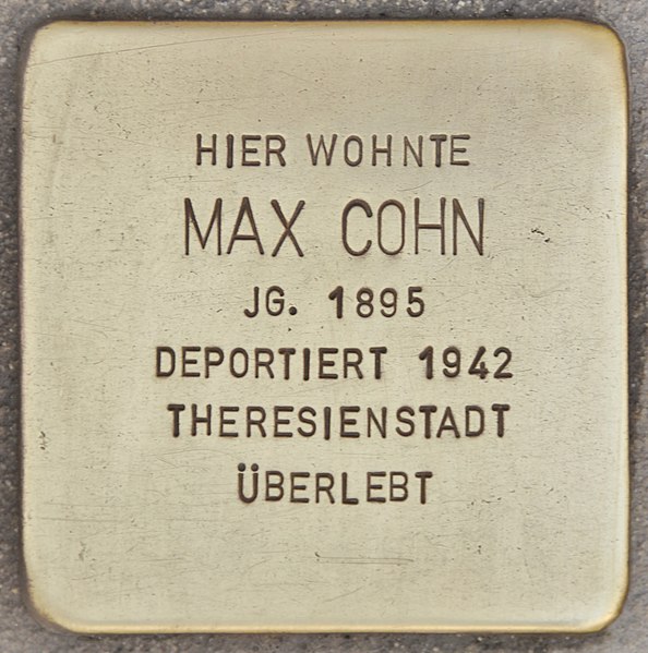Datei:Stolperstein für Max Cohn (Wolfenbüttel).jpg