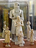 Sumerian Statues from Eshnunna and Khafajah of Diyala region, Iraq Museum