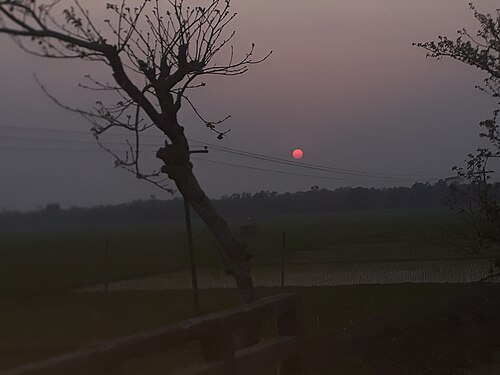 Sunset in Brahmanpara (B-Para) Upazila (Bangladesh)