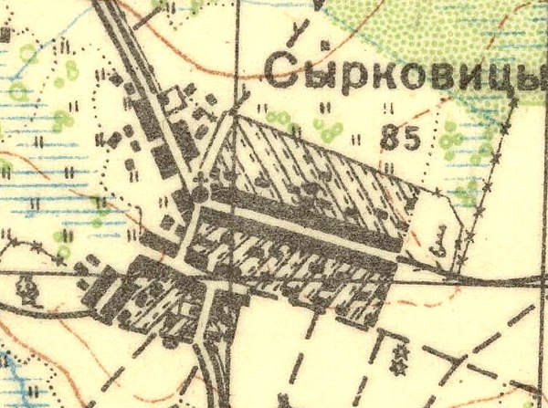 План деревни Сырковицы. 1930 год