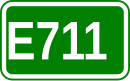 Sign of the European route 711