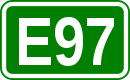 Zeichen der Europastraße 97