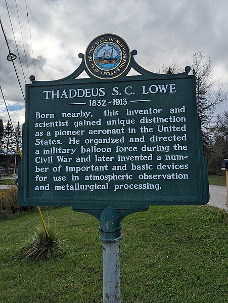 File:Thaddeus Lowe Marker.jpg