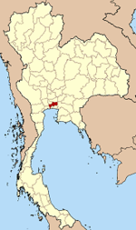 Location of Bangkok in Thailand