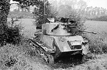 Vickers Light Tank Mk VIC knocked out during an engagement on 27 May 1940 in the Somme sector The British Army in France 1940 F4591.jpg