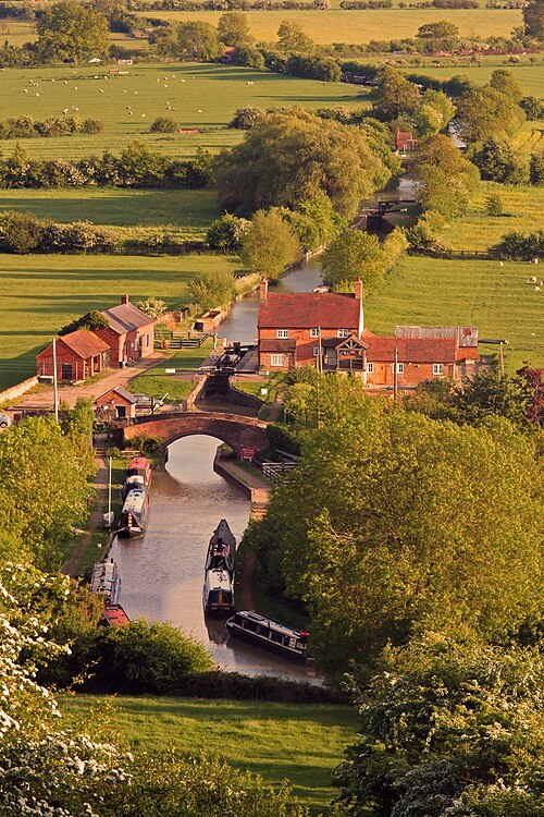 The Oxford Canal viewed from Napton-on-the-Hill