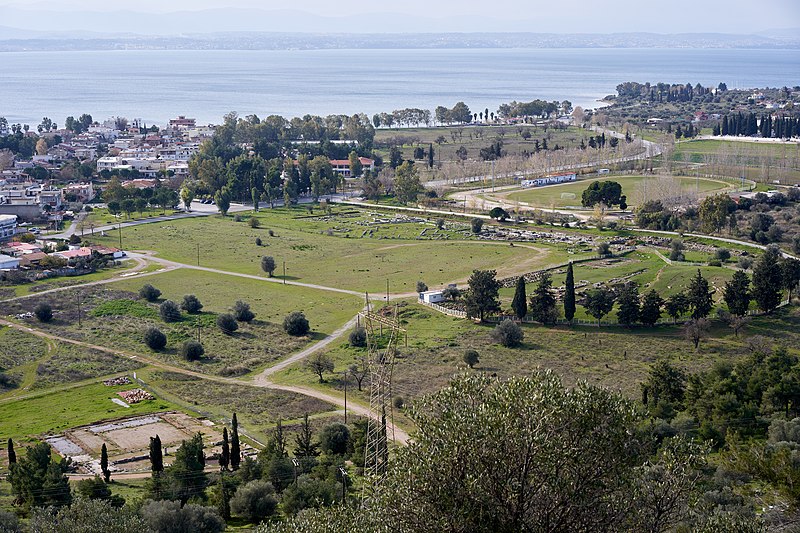 File:The Theatre of Eretria and the Gymnasium from the Acropolis on January 16, 2020.jpg