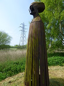 Modern statue The Washlands - Burton upon Trent - Saint Modwen statue (26371925914).jpg