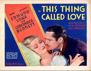 <i>This Thing Called Love</i> (1929 film) 1929 film