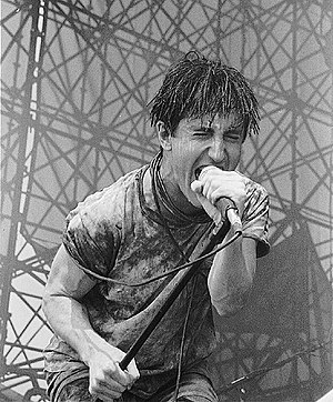 Trent Reznor of Nine Inch Nails during a live ...