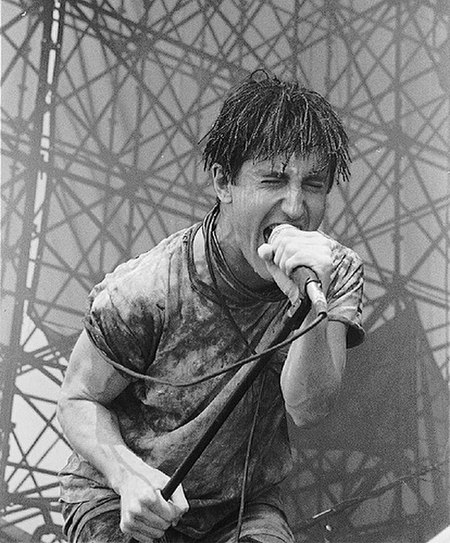 Reznor performing at the 1991 Lollapalooza festival