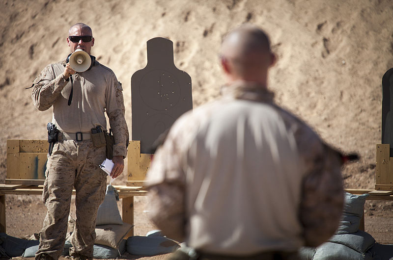 File:U.S. Marine Corps 1st Lt. Jeremy Prout, left, with Regimental Combat Team (RCT) 7, calls out commands for Marines assigned to the Afghan National Civil Order Police Kandak 1 Adviser Team, RCT-7 during 130608-M-RO295-267.jpg