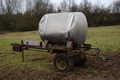 English: Water trailer with integrated trough in pasture near Bobenhausen II, Ulrichstein, Hesse, Germany