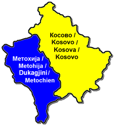 Kosovo e Metochia – Mappa