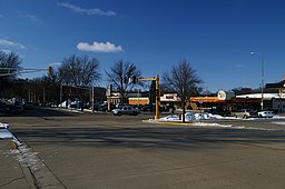 Central Avenue och Main Street i Valley City.