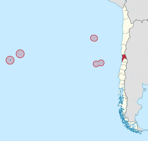 Область Вальпараисо на карте