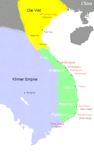 Koninkrijk Chiampa in groen