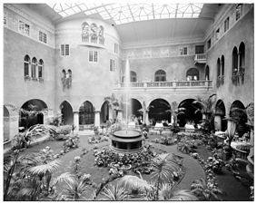 Vinterträdgården i Grand Hôtel Royal. Foto: Januari 1909.