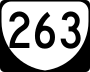 State Route 263 marker