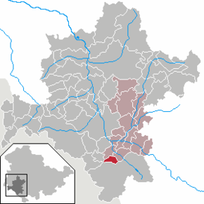 Poziția Wölfershausen pe harta districtului Schmalkalden-Meiningen