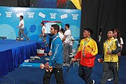 Deutsch: Gewichtheben bei den Olympischen Jugendspielen 2018; Tag 1, 7. Oktober 2018; Jungen 56 kg English: Weightlifting at the 2018 Summer Youth Olympics at 7 October 2018 – Boys' 56 kg