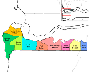 Harta districtelor diviziunii Western