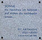 H. C. Artmann - Gedenktafel