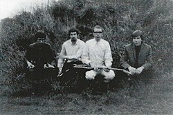 The Wilde Flowers in 1966 (L to R): Pye Hastings, Brian Hopper, Hugh Hopper, Richard Coughlan.
