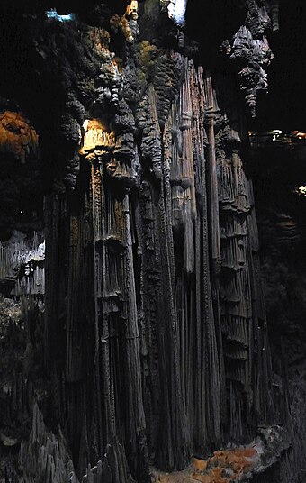 Pillars in the Caves of Nerja, Spain