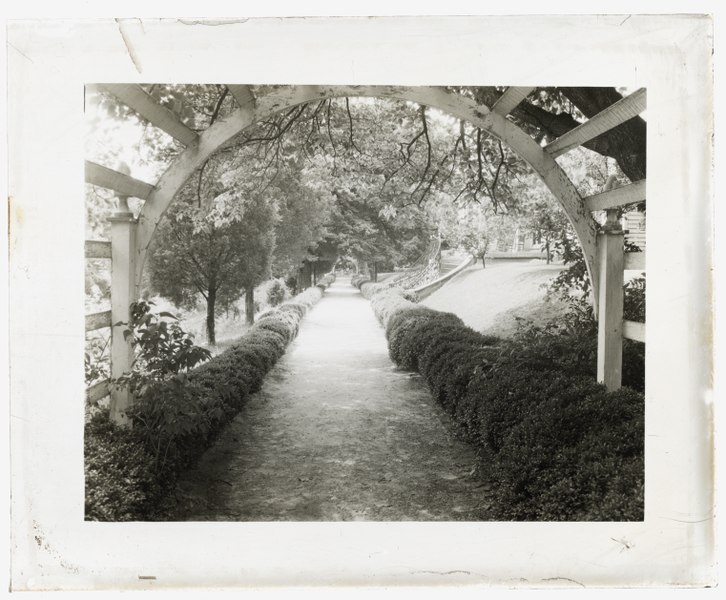 File:"Belmont," Gari Melchers house, 224 Washington Street, Fredericksburg, Virginia. Arbor at the Long Walk LCCN2008680009.tif