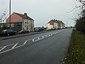 (Claimed) Highest Point in Nottinghamshire. Derby Road, just north of the Shoulder of Mutton junction. The gap in between the terraces has since been filled with more houses. See image description for more details.