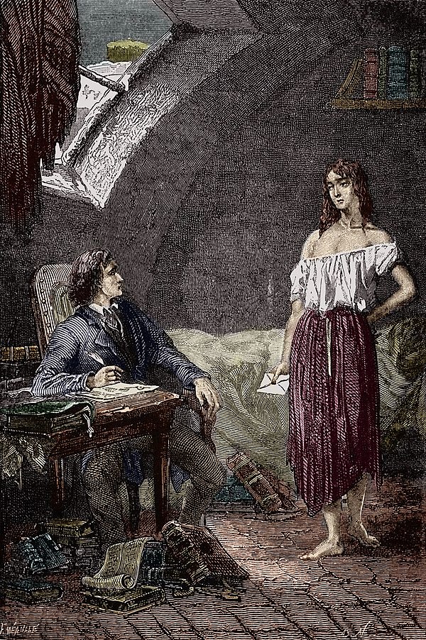 Marius is visited by Éponine.