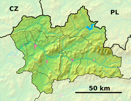 Poloha Súľovského hradu v Žilinskom kraji