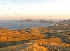 Vista del cabo Kiik-Atlama desde Tepe-Oba