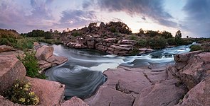 Tokivske Waterfall, Kamianka Reserve, Dnipropetrovsk Oblast, Ukraine, by Sergey Ryzhkov (Ryzhkov Sergey).