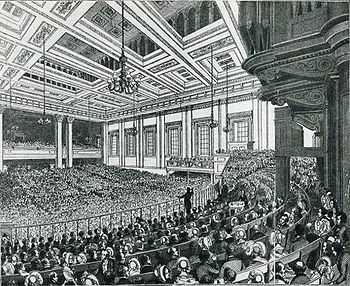 Peinture du Meeting de l'Anti-Corn Law League en 1846