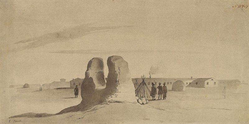 File:1848 - 180 - Batur Raym's tomb & quarters, June 1848, Taras Shevchenko.jpg
